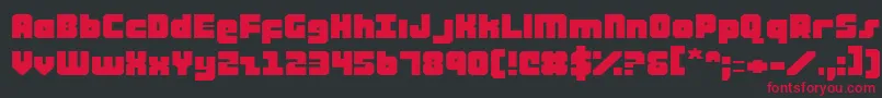 AlphaTaurusExpanded Font – Red Fonts on Black Background