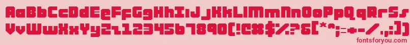 AlphaTaurusExpanded Font – Red Fonts on Pink Background