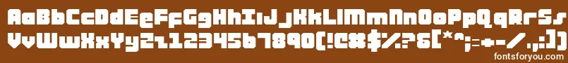 Шрифт AlphaTaurusExpanded – белые шрифты на коричневом фоне