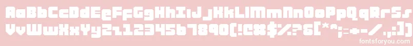 AlphaTaurusExpanded Font – White Fonts on Pink Background