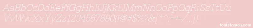 UrwegyptiennetextlignarOblique Font – White Fonts on Pink Background