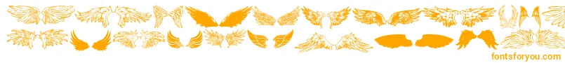 Więcej informacji o czcionce WingsOfWindTfb Czcionka WingsOfWindTfb – pomarańczowe czcionki
