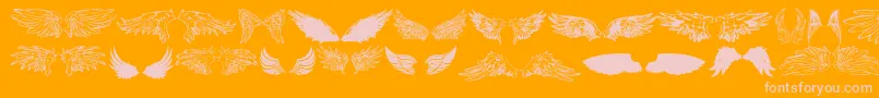 Police WingsOfWindTfb – polices roses sur fond orange
