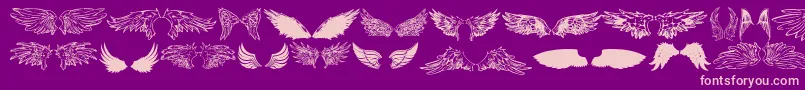 WingsOfWindTfb Font – Pink Fonts on Purple Background