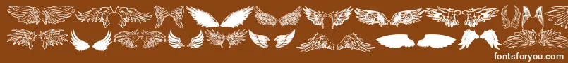 WingsOfWindTfb Font – White Fonts on Brown Background