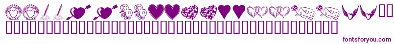 KrHeartily Font – Purple Fonts on White Background