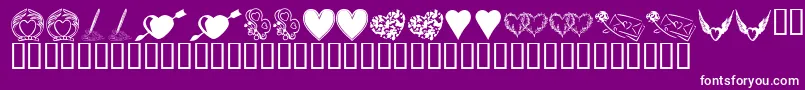 KrHeartily Font – White Fonts on Purple Background
