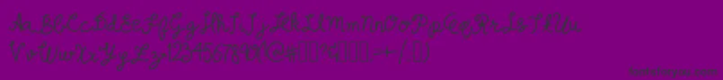 ProbablyYes-fontti – mustat fontit violetilla taustalla