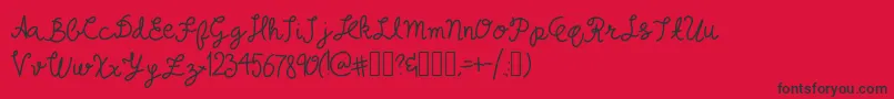 フォントProbablyYes – 赤い背景に黒い文字