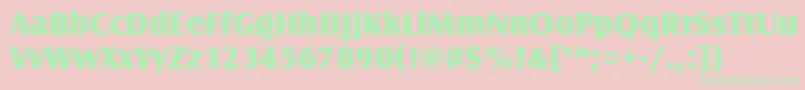 Castletult Font – Green Fonts on Pink Background