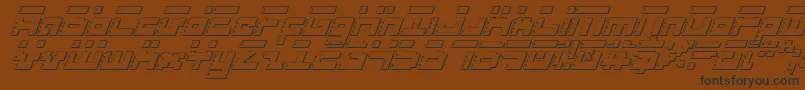 RoidRageShadowItalic Font – Black Fonts on Brown Background