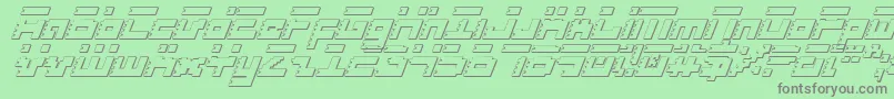 フォントRoidRageShadowItalic – 緑の背景に灰色の文字