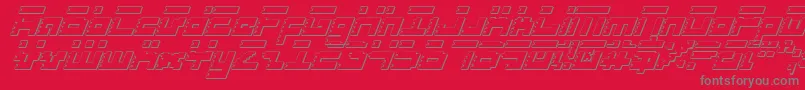 RoidRageShadowItalic Font – Gray Fonts on Red Background