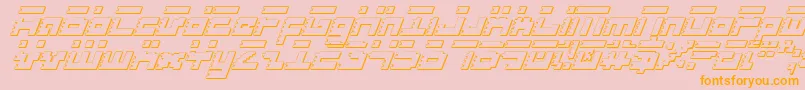 RoidRageShadowItalic Font – Orange Fonts on Pink Background