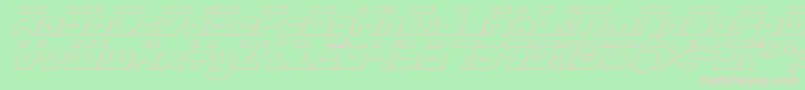 RoidRageShadowItalic Font – Pink Fonts on Green Background