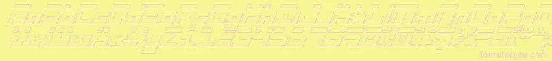 RoidRageShadowItalic Font – Pink Fonts on Yellow Background