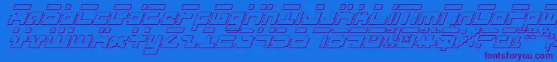 RoidRageShadowItalic Font – Purple Fonts on Blue Background