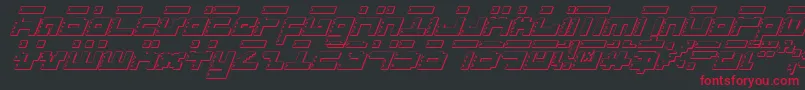 RoidRageShadowItalic Font – Red Fonts on Black Background