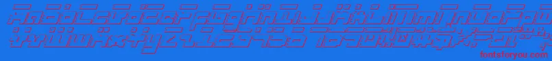 RoidRageShadowItalic Font – Red Fonts on Blue Background