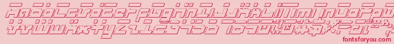 RoidRageShadowItalic-Schriftart – Rote Schriften auf rosa Hintergrund