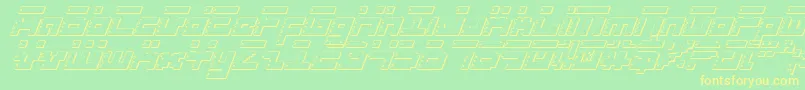 RoidRageShadowItalic Font – Yellow Fonts on Green Background