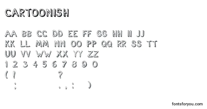 Шрифт Cartoonish – алфавит, цифры, специальные символы