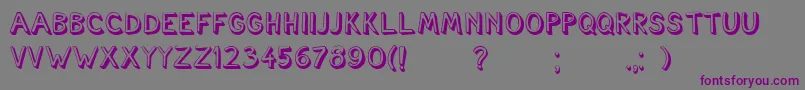 Cartoonish Font – Purple Fonts on Gray Background