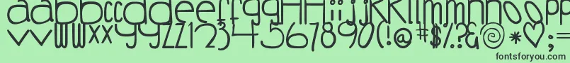 DjbCoffeeShoppeBuzzed Font – Black Fonts on Green Background
