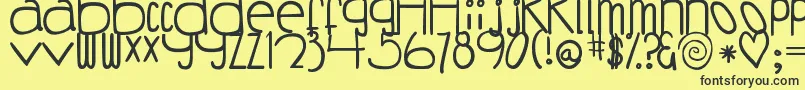 DjbCoffeeShoppeBuzzed Font – Black Fonts on Yellow Background