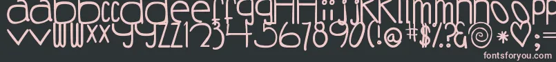 DjbCoffeeShoppeBuzzed Font – Pink Fonts on Black Background