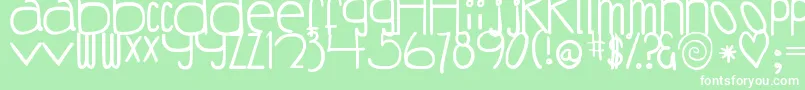 DjbCoffeeShoppeBuzzed Font – White Fonts on Green Background