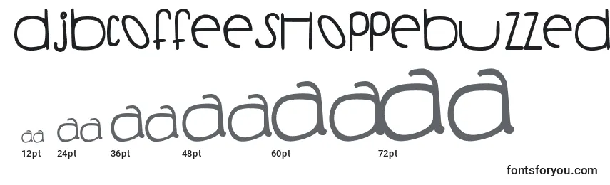DjbCoffeeShoppeBuzzed Font Sizes