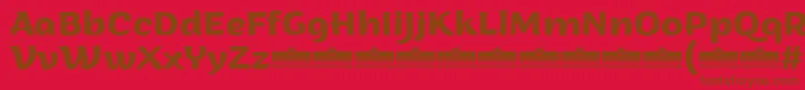 Police ArturoBoldTrial – polices brunes sur fond rouge