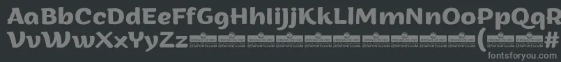 フォントArturoBoldTrial – 黒い背景に灰色の文字