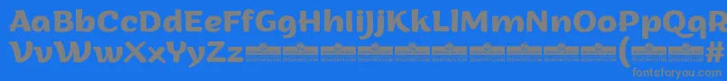 フォントArturoBoldTrial – 青い背景に灰色の文字
