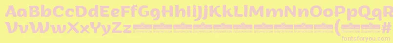 Шрифт ArturoBoldTrial – розовые шрифты на жёлтом фоне