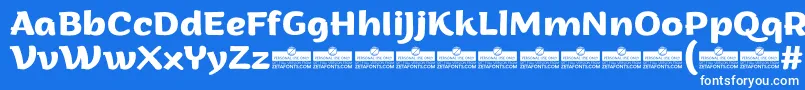 Шрифт ArturoBoldTrial – белые шрифты на синем фоне