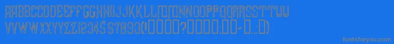 LiszthiusAlkimista-Schriftart – Graue Schriften auf blauem Hintergrund