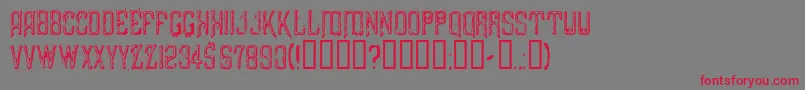 LiszthiusAlkimista Font – Red Fonts on Gray Background