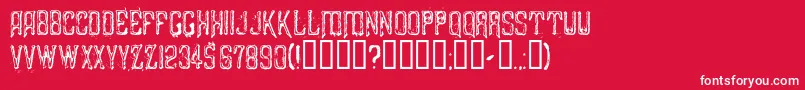 LiszthiusAlkimista Font – White Fonts on Red Background