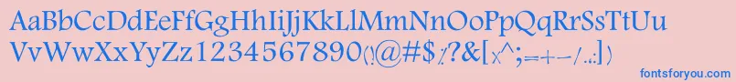 KTabassom Font – Blue Fonts on Pink Background