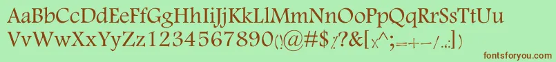 KTabassom Font – Brown Fonts on Green Background