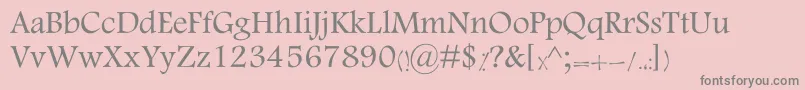 KTabassom Font – Gray Fonts on Pink Background