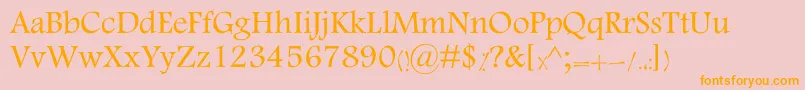 KTabassom Font – Orange Fonts on Pink Background