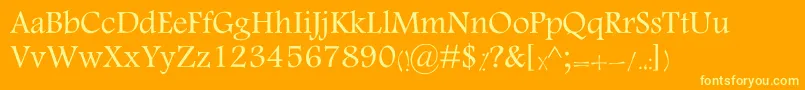 KTabassom Font – Yellow Fonts on Orange Background