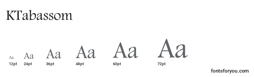 KTabassom Font Sizes