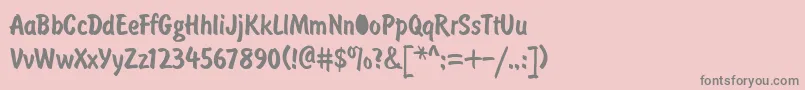 Czcionka DomcasualNormal – szare czcionki na różowym tle