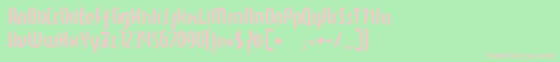 Cintia Font – Pink Fonts on Green Background