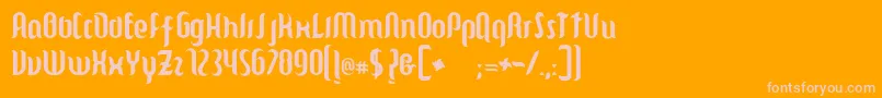 Cintia Font – Pink Fonts on Orange Background