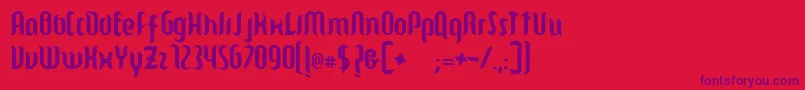 Cintia Font – Purple Fonts on Red Background